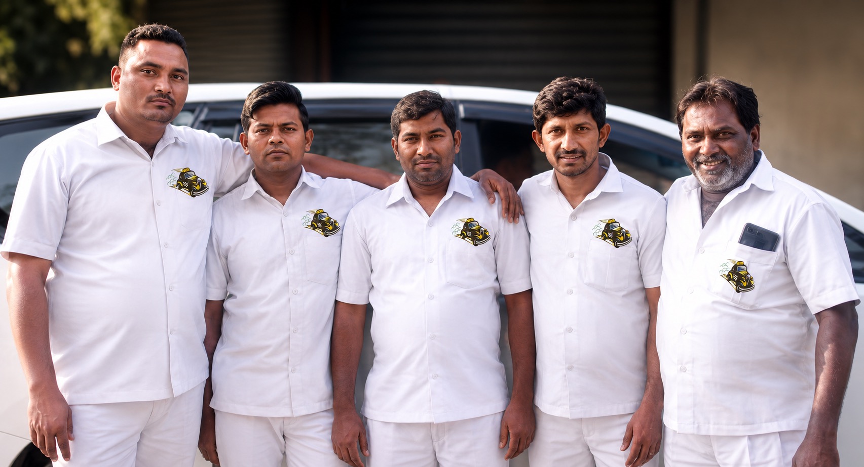 Bhagyashree Car Rentals — uniformed driver team